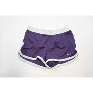 Nike Mesh Gym Shorts Dri Fit Purple White Athletic Womens Size XS XSmall